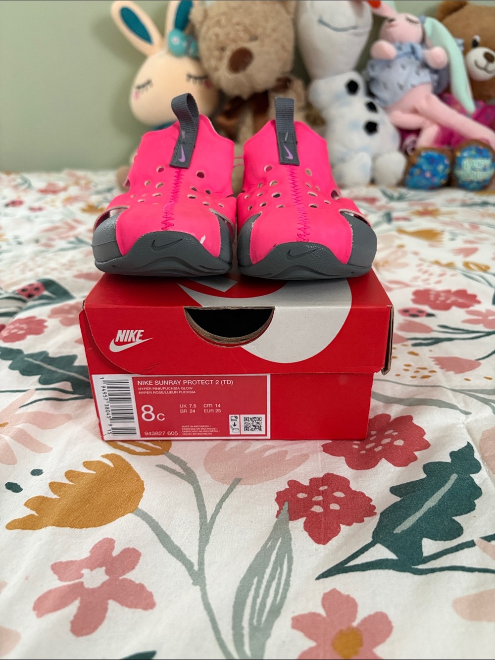 Nike Kids Pink and Gray Water Shoes